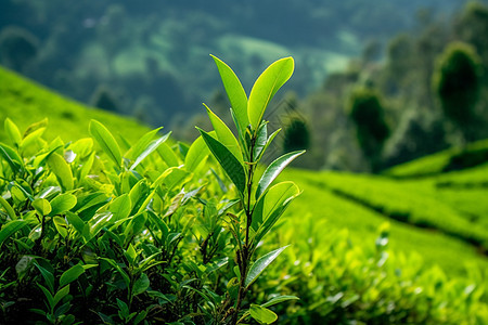 茶树上的嫩芽